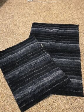 Aria Black and Charcoal Striped Women's Skirt